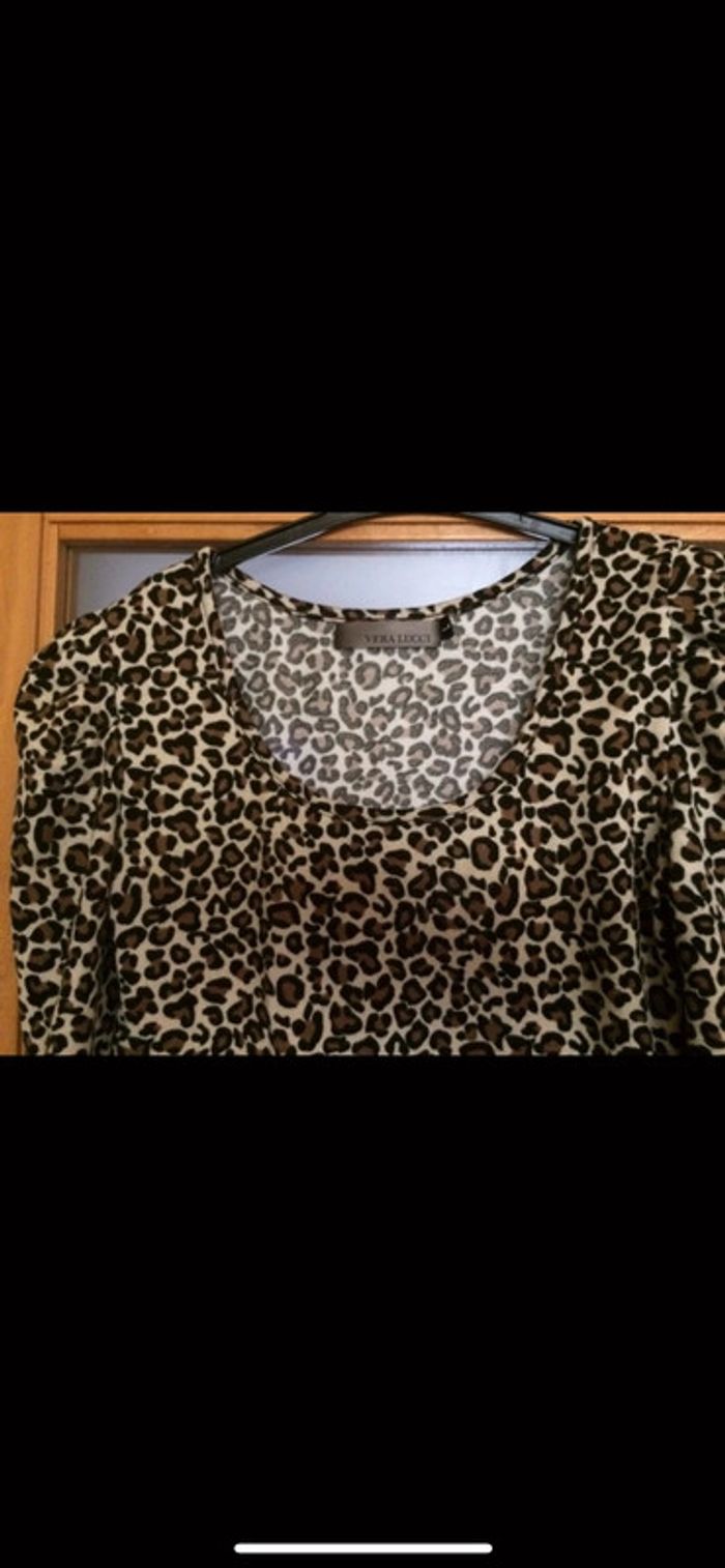 Joli pull léger imprimé léopard taille L - photo numéro 4