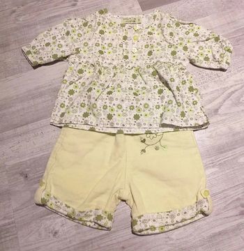 Ensemble tunique short velours 6mois