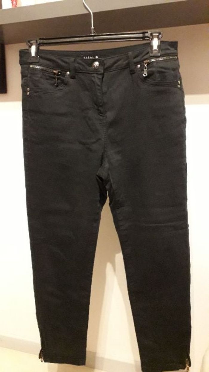 Pantalon noir délavé