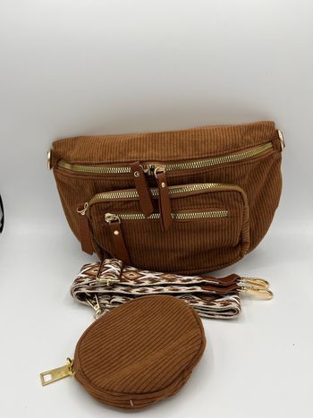 Sac banane bandoulière velours 