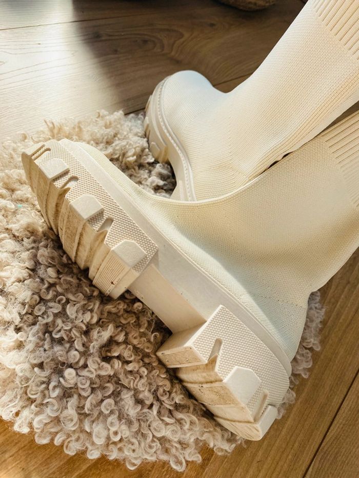 Bottine chaussettes crème 37 - photo numéro 5