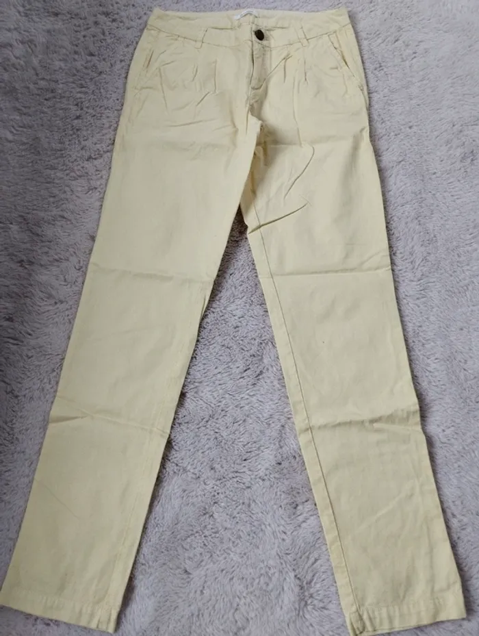 Pantalon chino jaune Promod 34