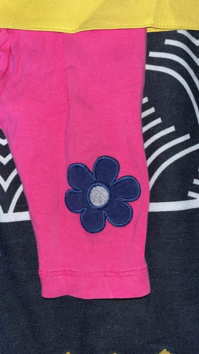 Ensemble robe et leggings court « papillon 🦋 et fleur » 2 ans - photo numéro 4