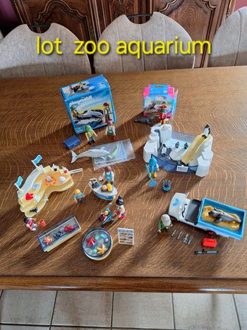 Playmobil lot zoo aquarium dauphin manchots phoque