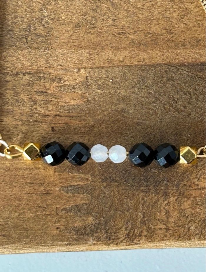 Bracelet en Spinelle et Acier Inoxydable Doré - Bijou Élégant et Naturel - photo numéro 3