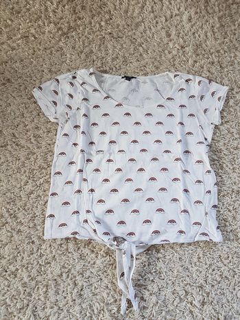 Tee shirt imprimé à nouer