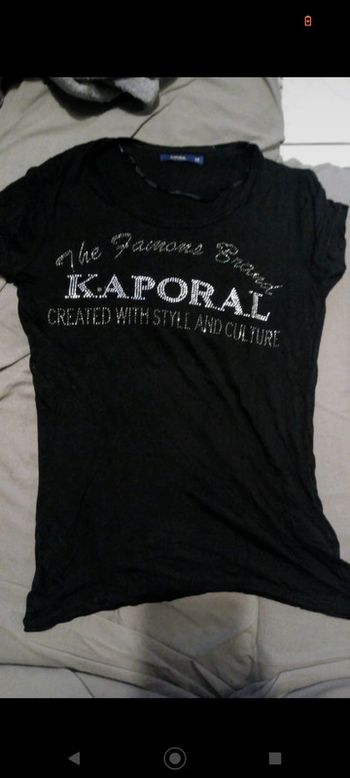 Tee-shirt noir Kaporal