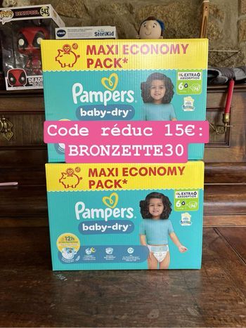 Couche taille 6+ Pampers : 152 couches