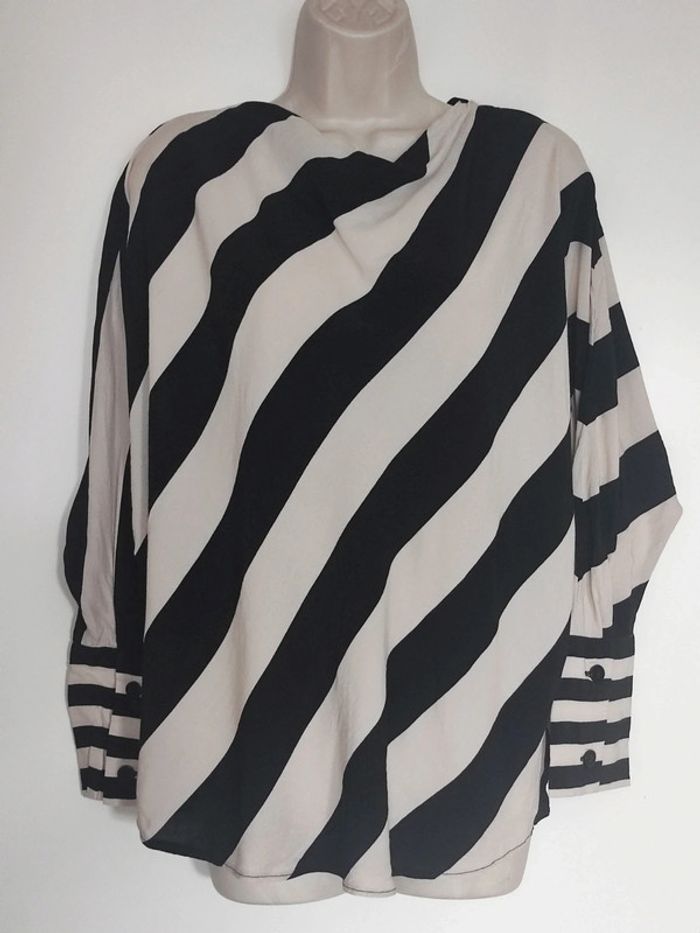 Blouse ample rayé noir blanc / Primark - 34/XS à 38/M - photo numéro 9