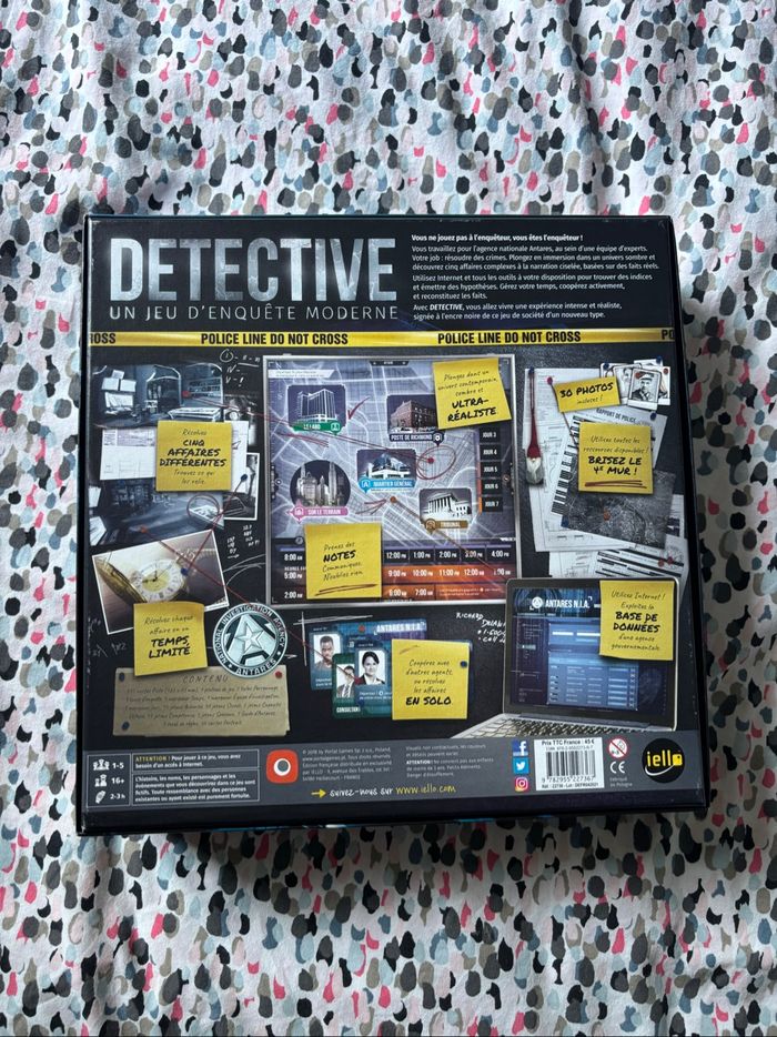 Jeu de société d’enquêtes criminelles Détective neuf - photo numéro 3