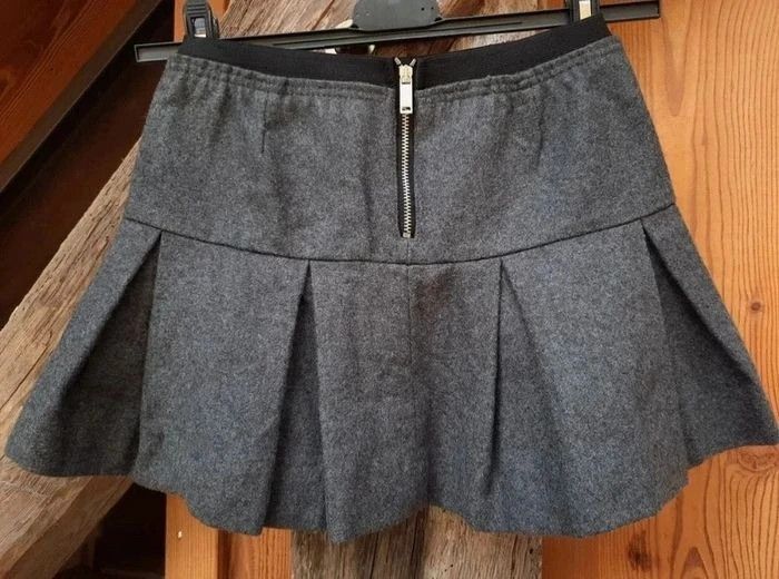 Superbe jupe en laine zara, 7/8 ans, grise - photo numéro 6