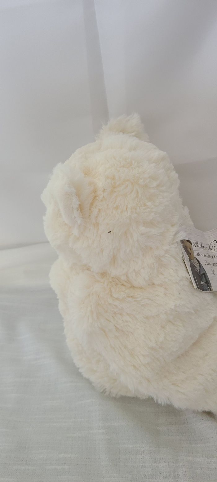 Peluche hibou BUKOWSKI chouette beige et taupe - photo numéro 2