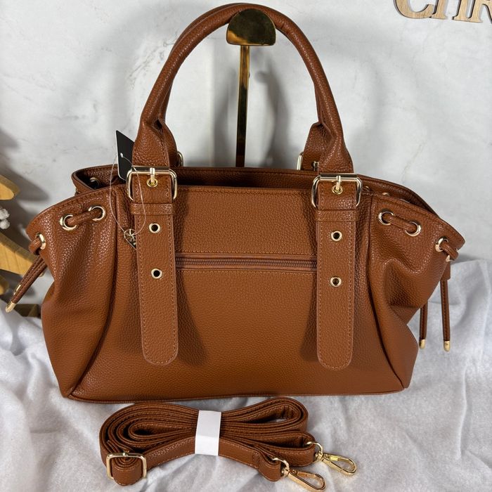 Sac camel effet cuir grainé chic - photo numéro 4