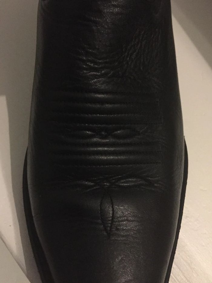 Santiags mexicaines mixtes noires tout cuir P39 - photo numéro 5