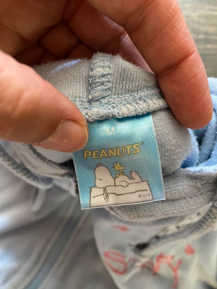 Gilet zippé à capuche Snoopy bleu clair M - photo numéro 3