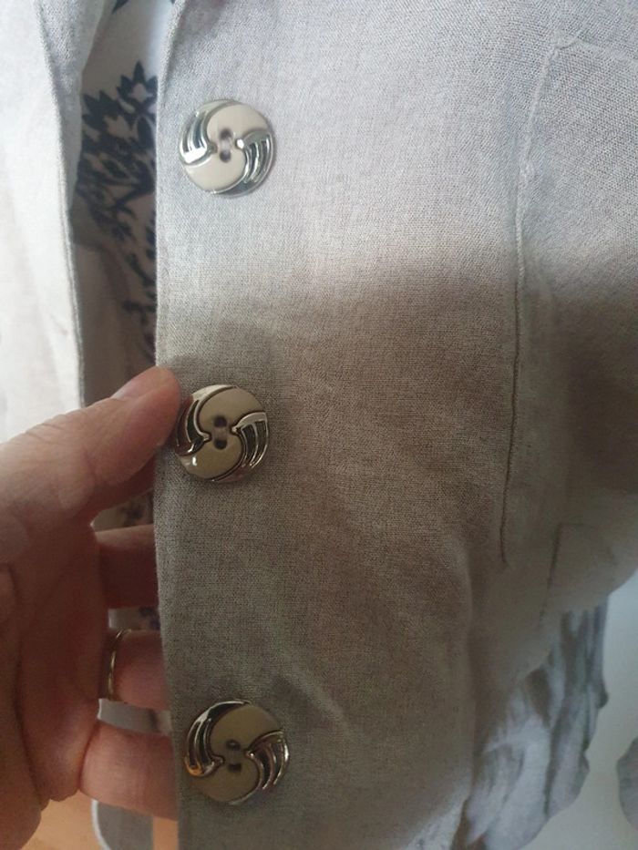 Chemise veste beige - photo numéro 3