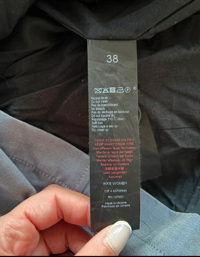 Superbe trench IKKS bleu gris 38 - photo numéro 8