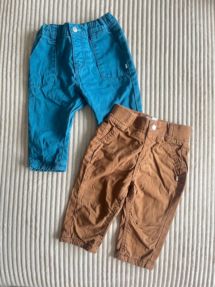 Lot de 2 pantalons garçon Obaïbi 6 mois