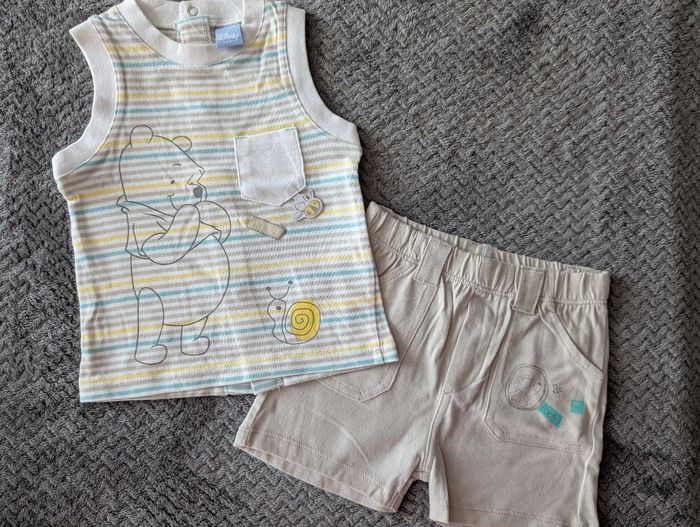 NEUF, lot de 2 ensembles + 1 combishort Disney de Orchestra, 9 mois - photo numéro 3