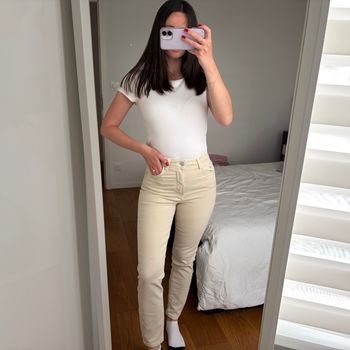 Jeans skinny beige Stradivarius
