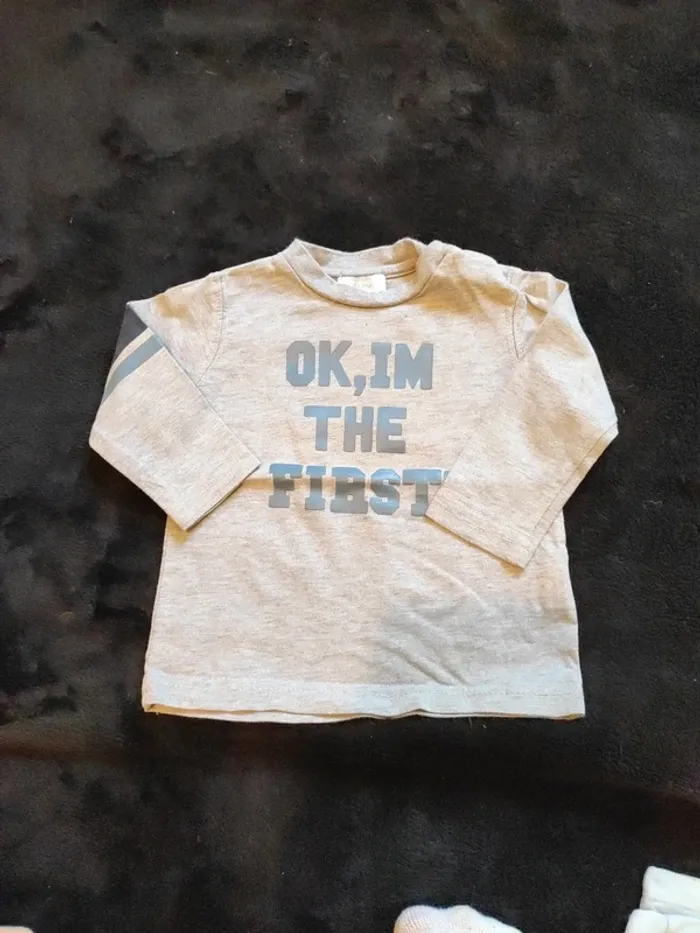 Lot 11 t-shirt manches longues 6 mois - photo numéro 10