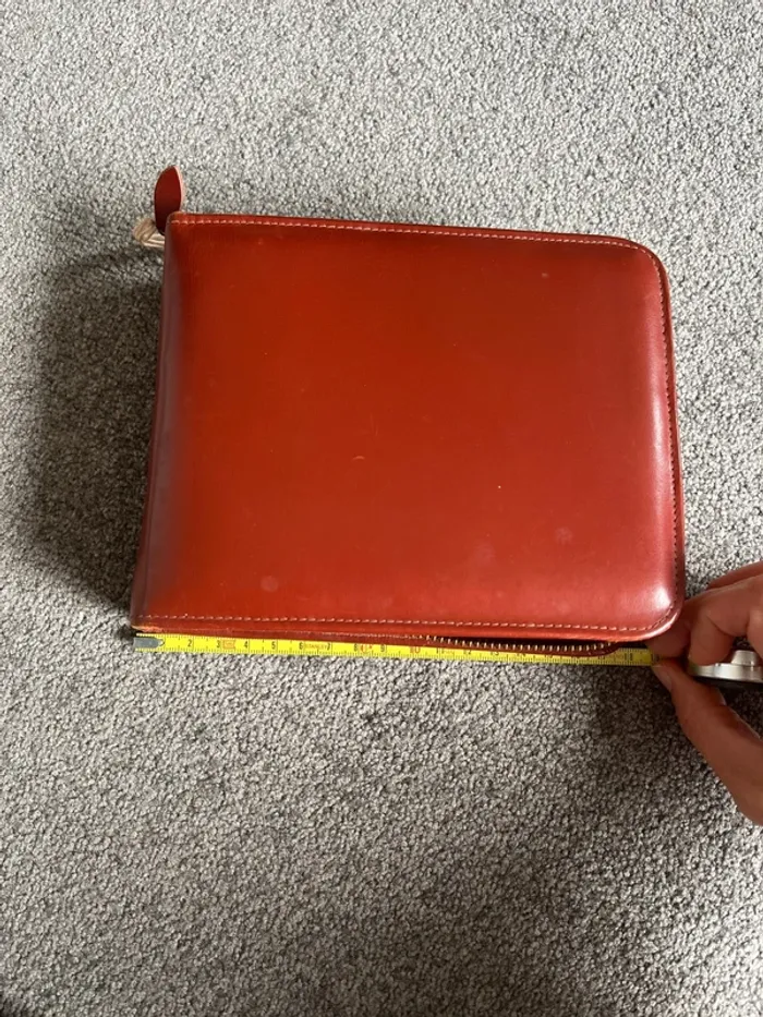 Trousse de toilette de voyage vintage en cuir - photo numéro 5