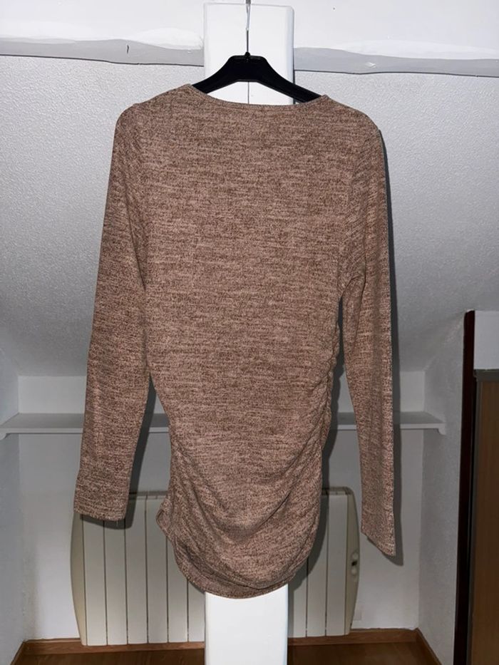 Pull de grossesse marron/beige shein - photo numéro 2
