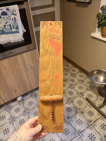 Décoration en bois pour œnologue sommelier vin