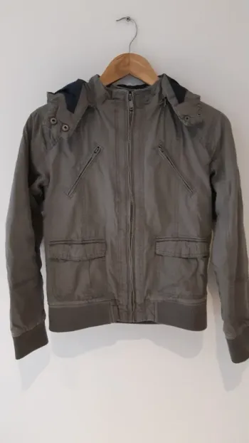 Blouson avec capuche amovible Okaïdi 12 ans kaki