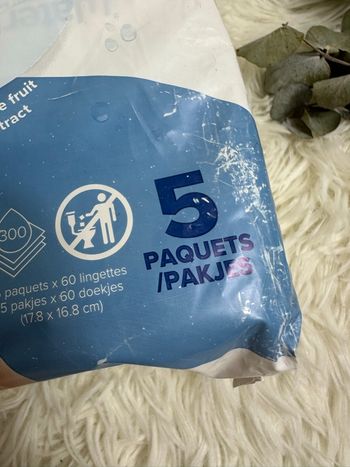 Lot de 5 paquets de 60 lingettes Waterwipes