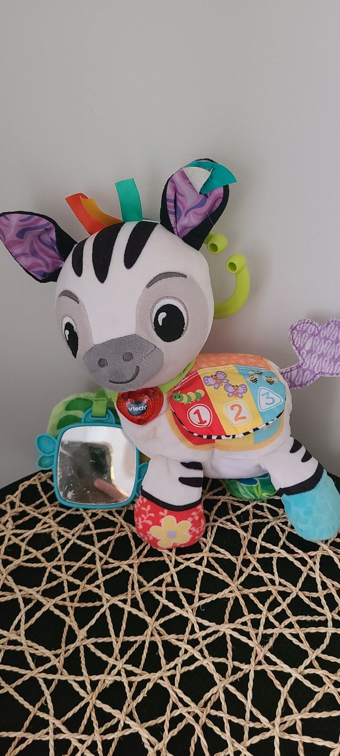 VTech – Timéo, P'tit Zèbre D'activités, Peluche Bébé Interactive - photo numéro 2