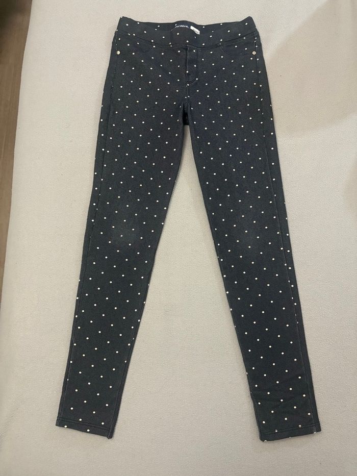Legging Okaïdi bleu à pois - photo numéro 2