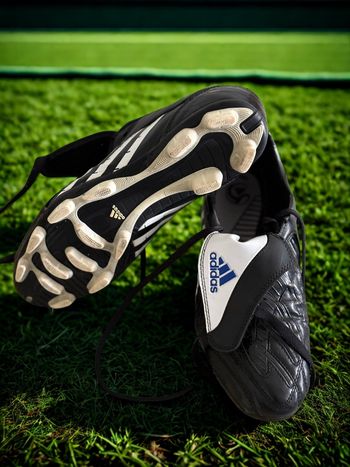 Adidas Predator crampons noirs/blancs – Très bon état  - Crampons de collection - Rare