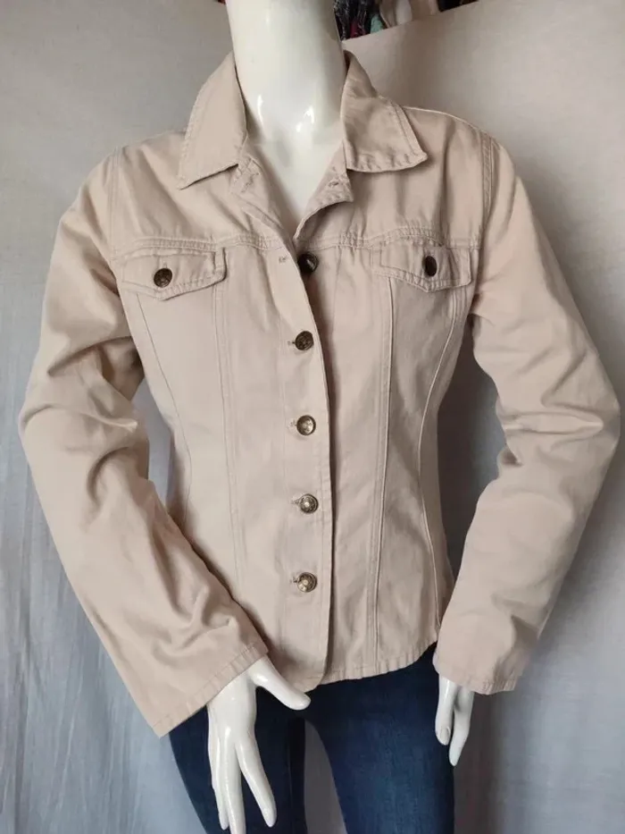 Veste en jean beige
