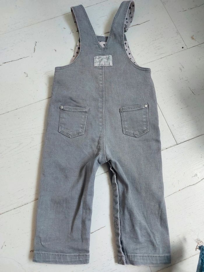 Salopette en jean gris Petit Bateau Taille 6 mois - photo numéro 4