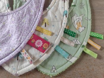 Lot de 3 bavoirs bandana réversibles