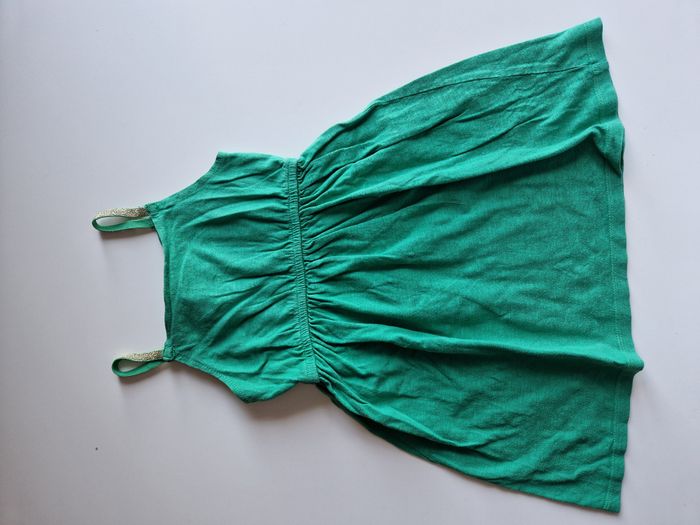 robe verte d'été petites bretelles dorées - photo numéro 5