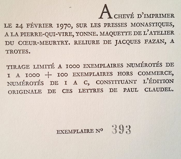 la porte ouverte lettres inédites de Paul Claudel - photo numéro 9