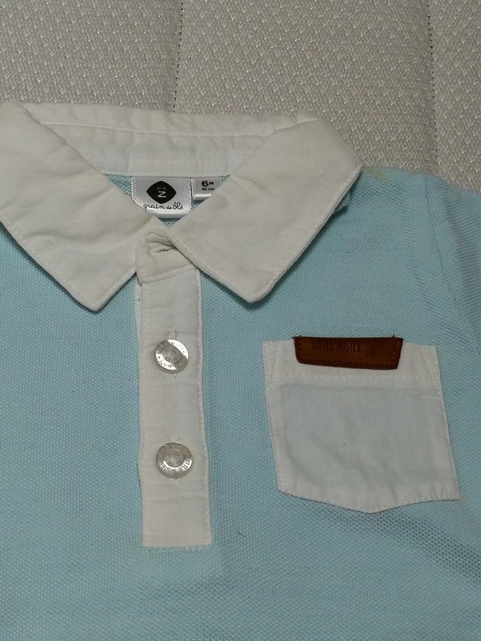 Polo bleu ciel Z 6 M - photo numéro 2