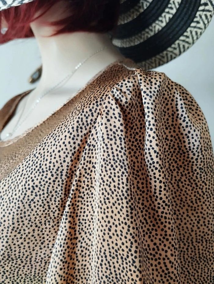 💫Robe Volantée Satin Imprimé Pois Molly Bracken T40/L💫 - photo numéro 8