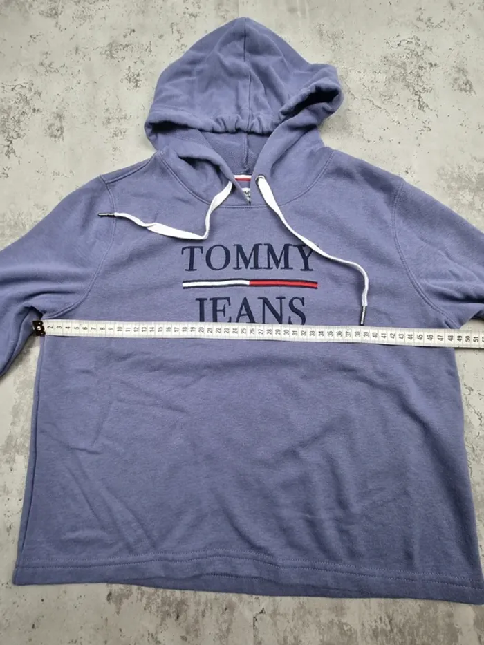 Sweat à capuche Tommy Jeans mauve S Femmes (mesures en photos) - photo numéro 6