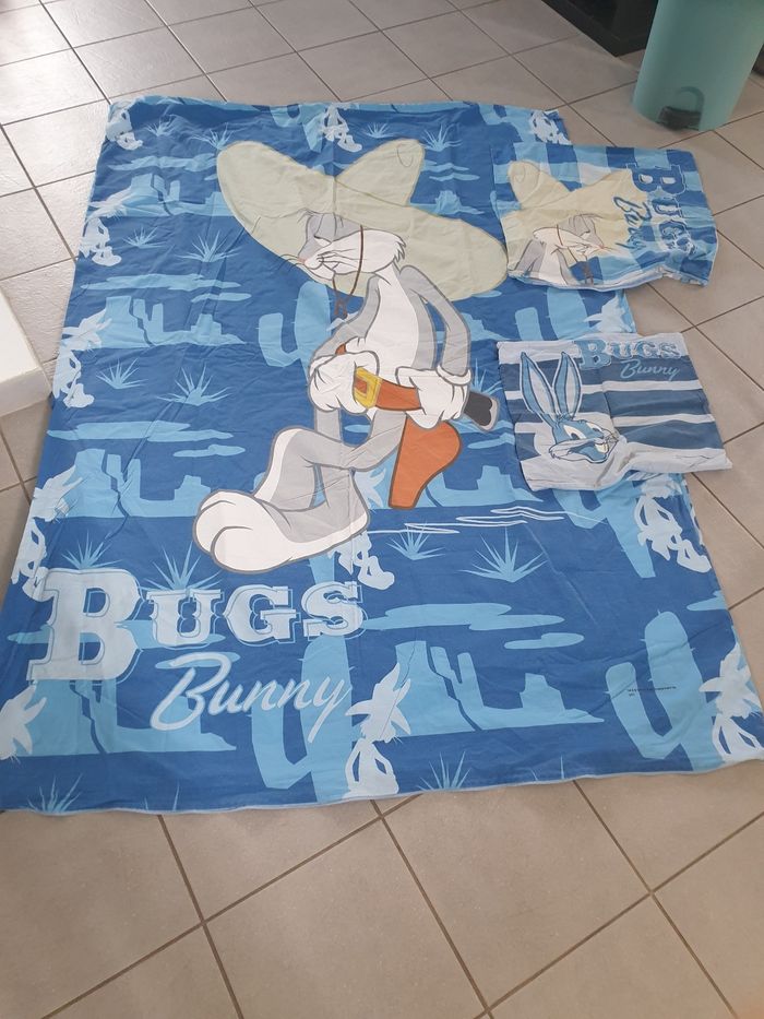 Ensemble de lit enfant 1 place bugs buny