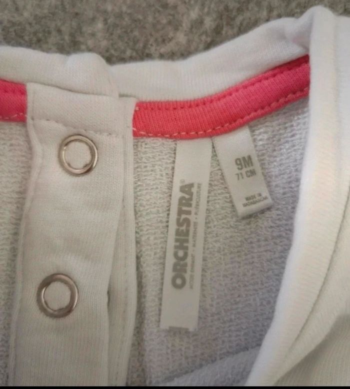 Ensemble robe et gilet printemps chic bébé fille 9 mois comme NEUF - photo numéro 5