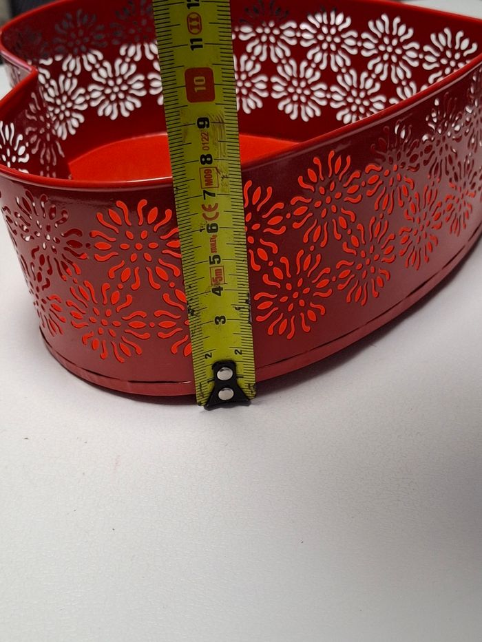 Corbeille  en métal,.forme cœur - photo numéro 7