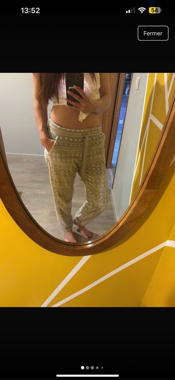 Bas de pyjama, d’hiver, blanc et gris clair