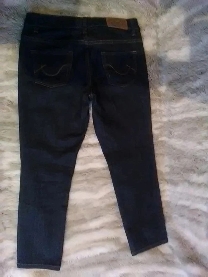 Pantacourt ou jean court femme en jean bleu foncé T40 - Jsfn denim - photo numéro 2