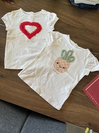 Lot 2 t-shirts fille Kiabi 