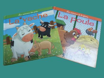 Livres "La vache" et "La poule"