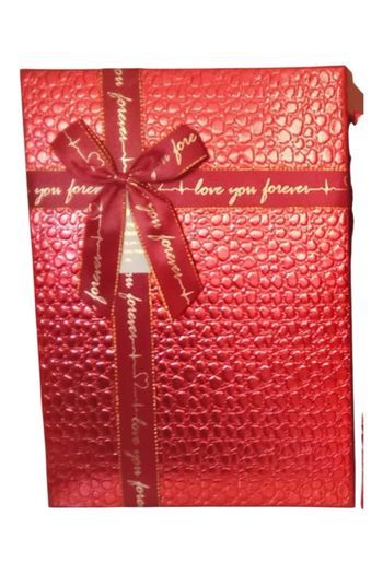 Boîte cadeau rouge rigide décorative neuve 