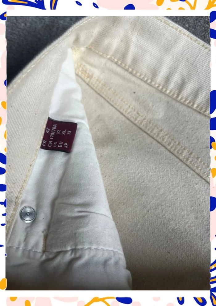 Jean blanc cassé à texture discrète – Comptoir des Cotonniers – Taille US 32 / EU XL - photo numéro 4